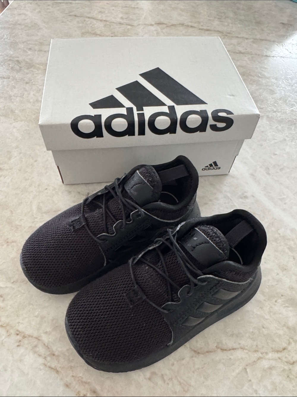 adidas Kids Black Low-Top Lace-Up Sneakers